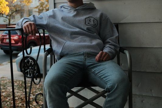 Jumbo Logo Hoodie - Heather Grey